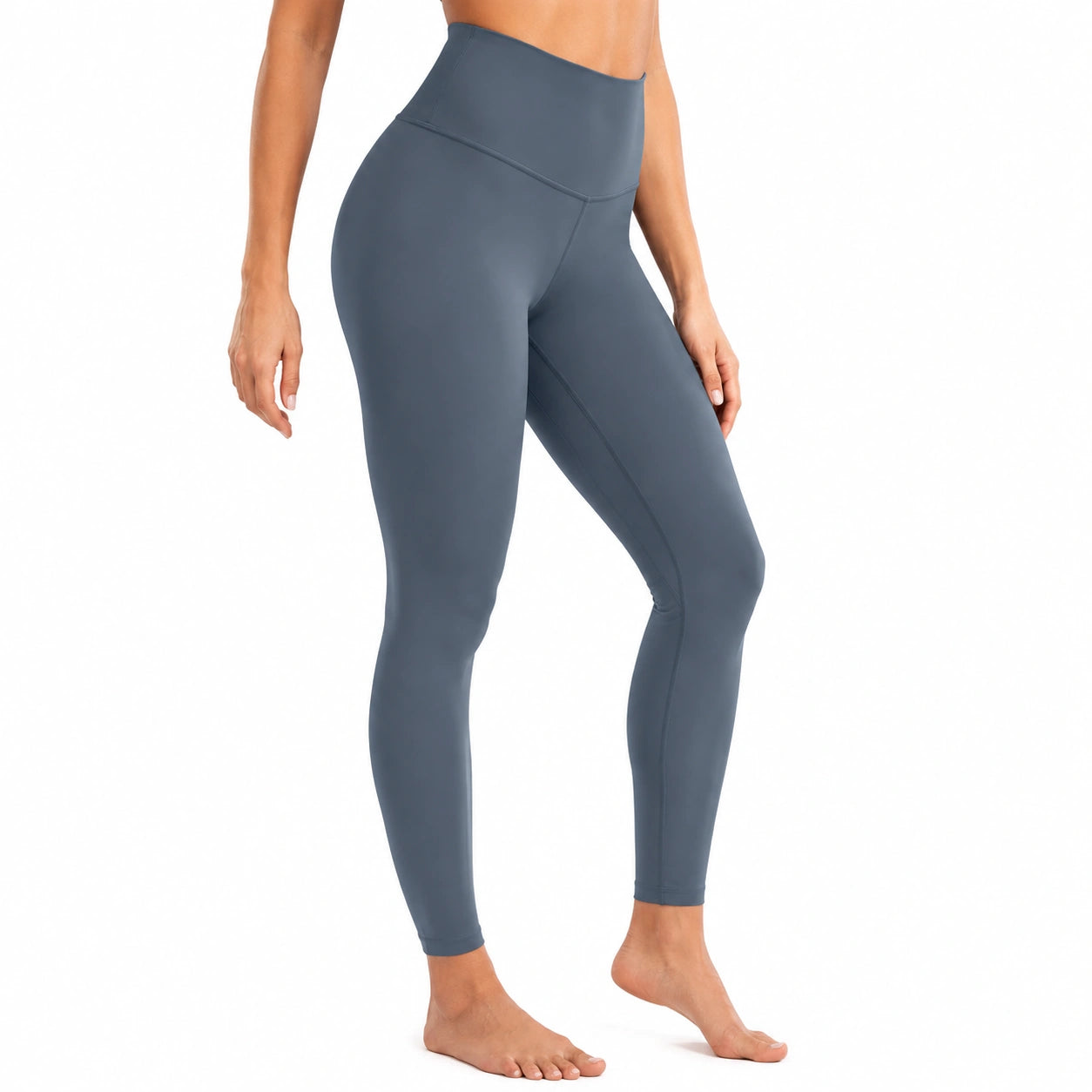 Leggings donna taglia M grigio ardesia a vita alta per allenamento